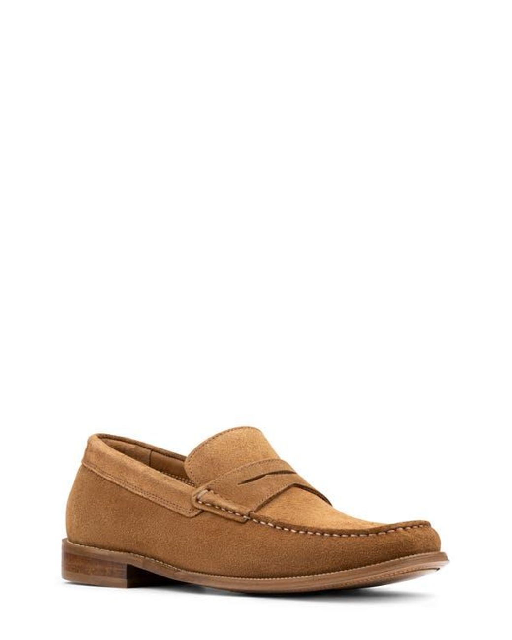 Donald J. Pliner Mens Tan Suede Penny Loafers Donald Pliner Men main image 3