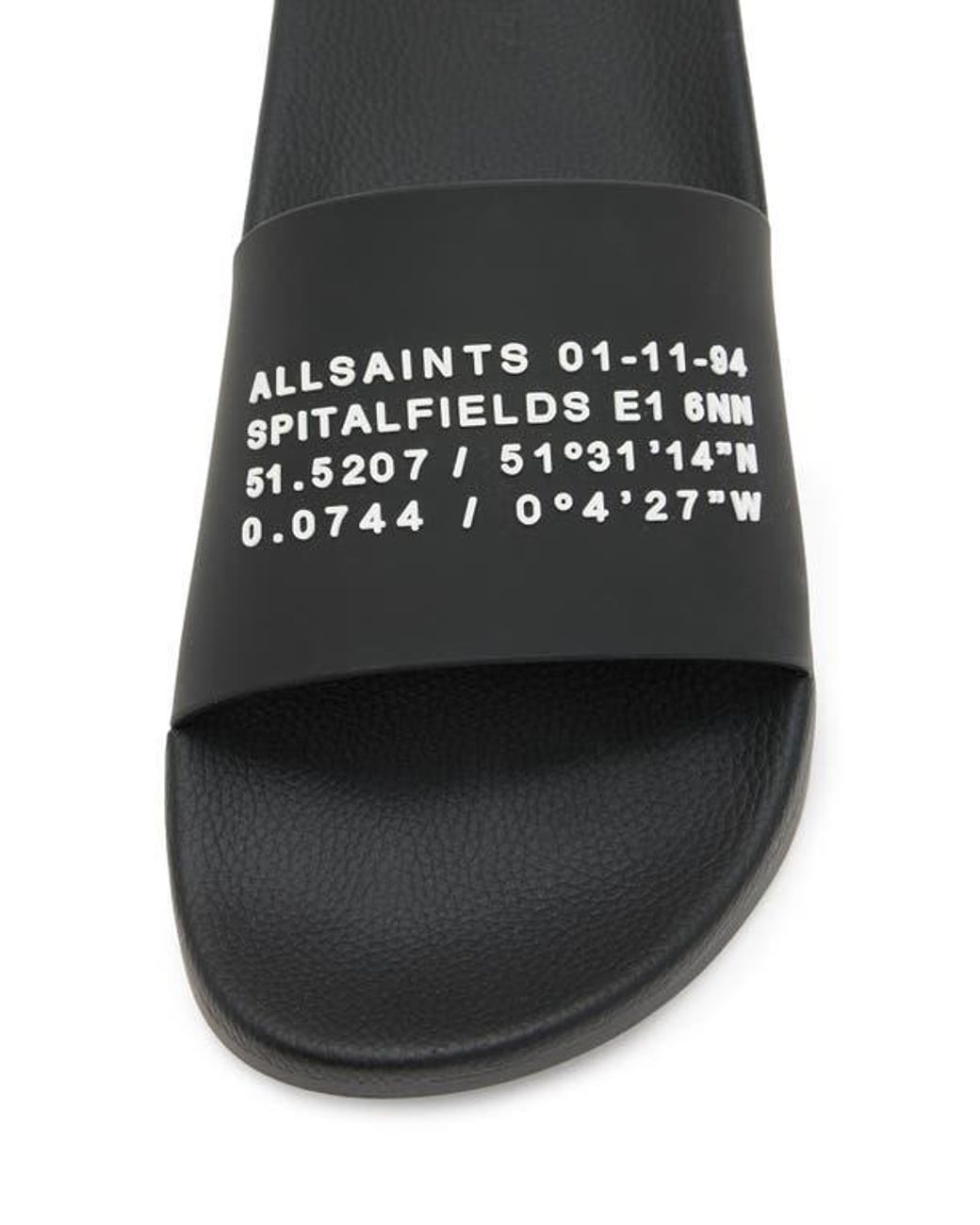 All Saints Black Slide Sandals Sz7 AllSaints Renegade Slide Sandal (Men) | Nordstromrack main image 4