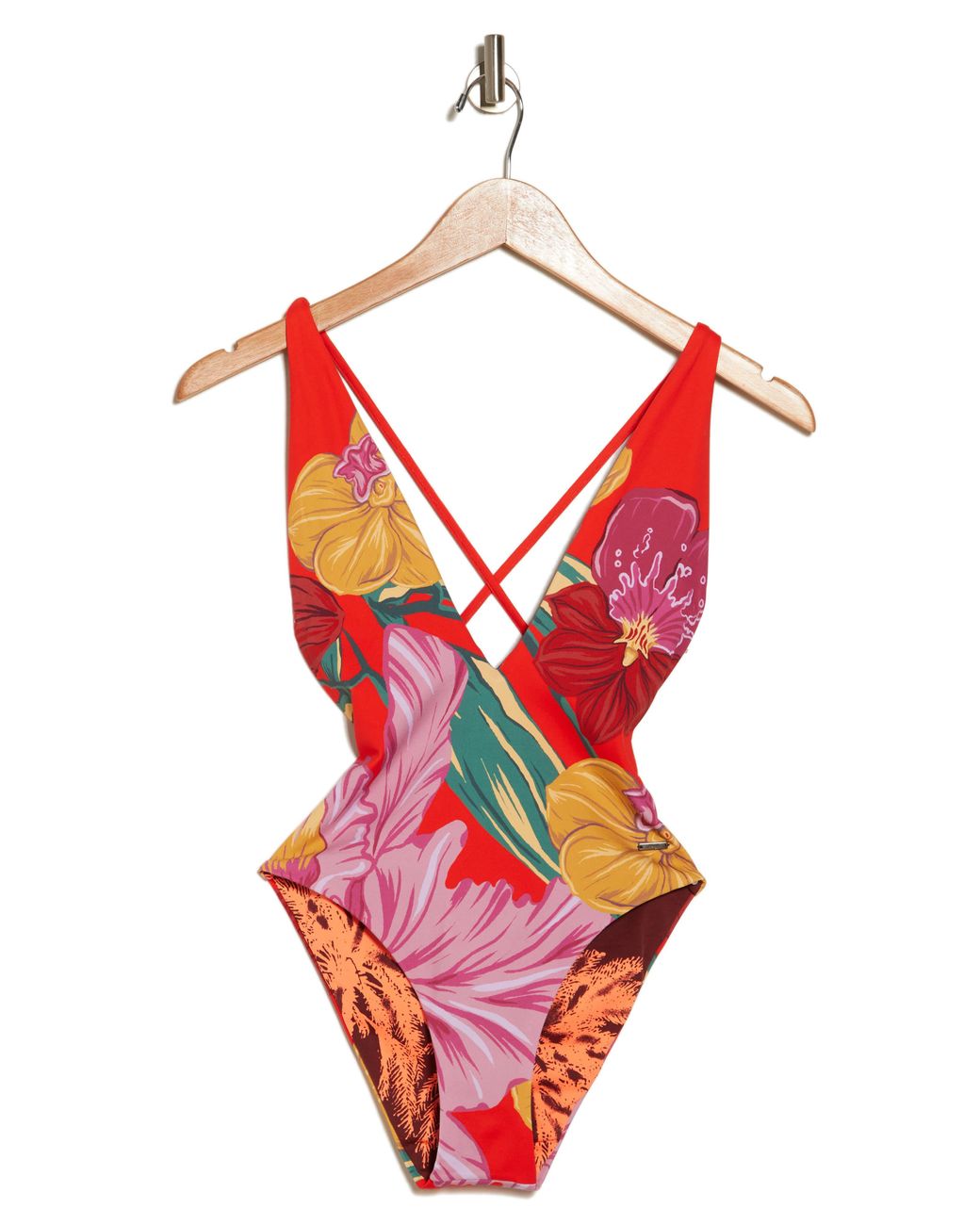 Maaji Red Camellia Orchid Reversible One Piece Swimsuit Lyst