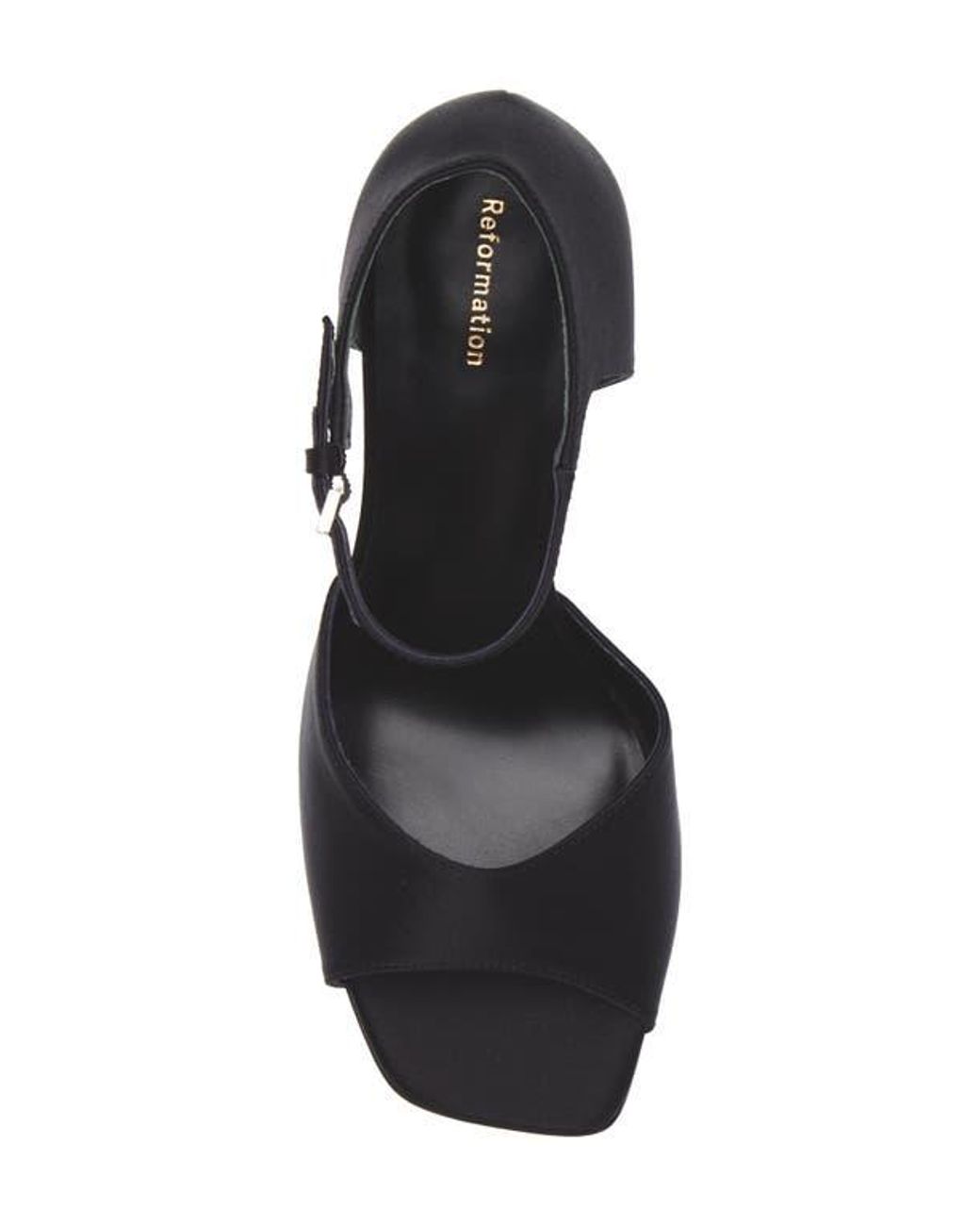 Reformation Black Gloria Platform Sandal