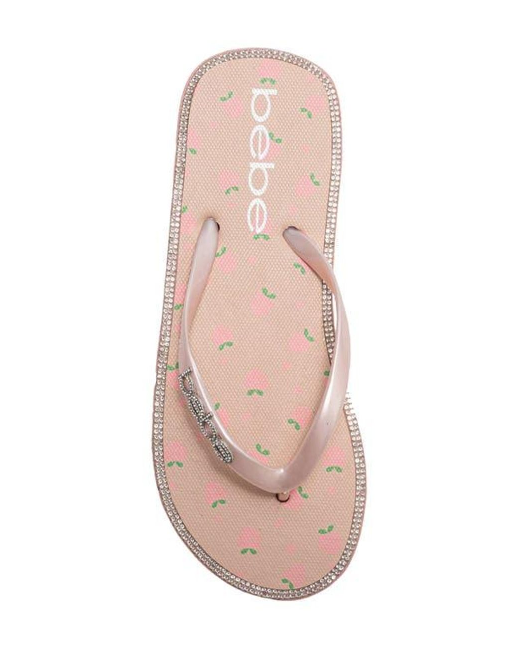 Bebe Pink Peach Flip Flop