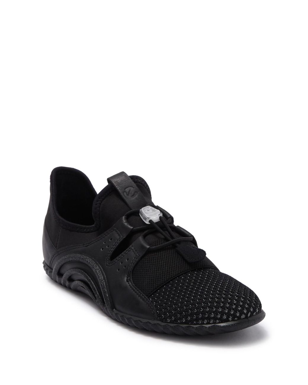 Ecco Leather Vibration 1.0 Toggle Sneaker in Black Leather (Black ...