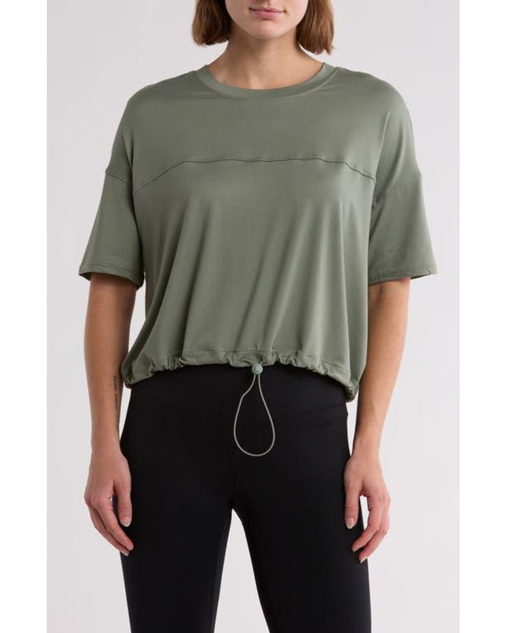 90 Degrees Sierra Drawcord Athletic TShirt in Green Lyst