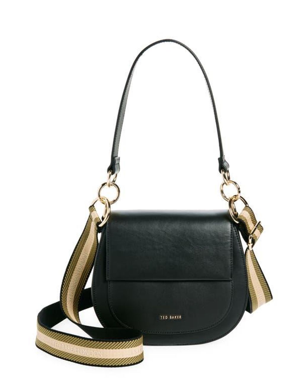Ted Baker Darcell Leather Saddle Bag in Black Lyst