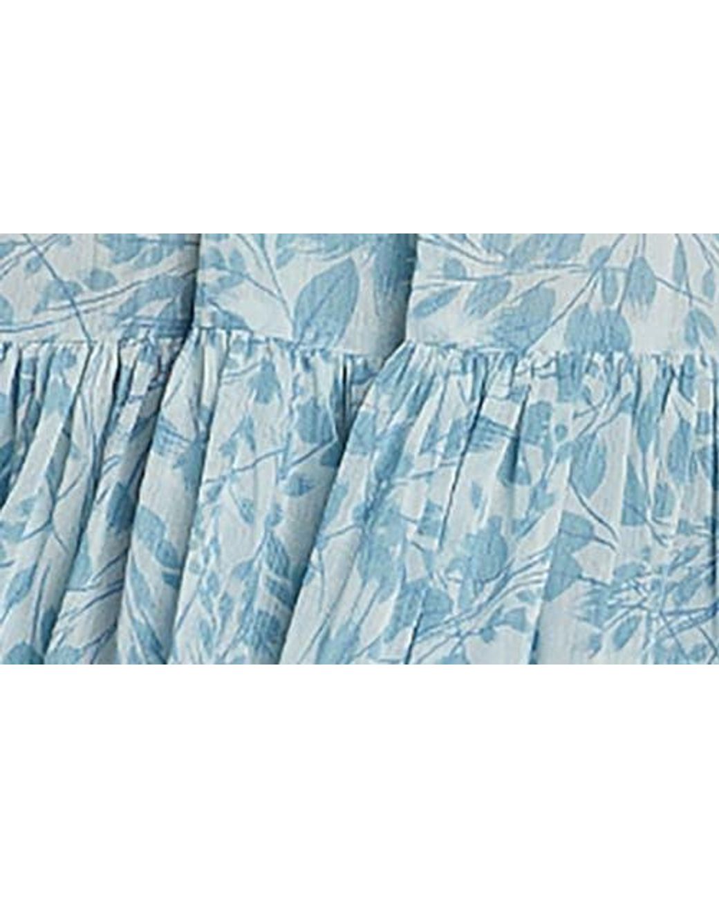 Matty M Blue Iris Leaf Halter Minidress