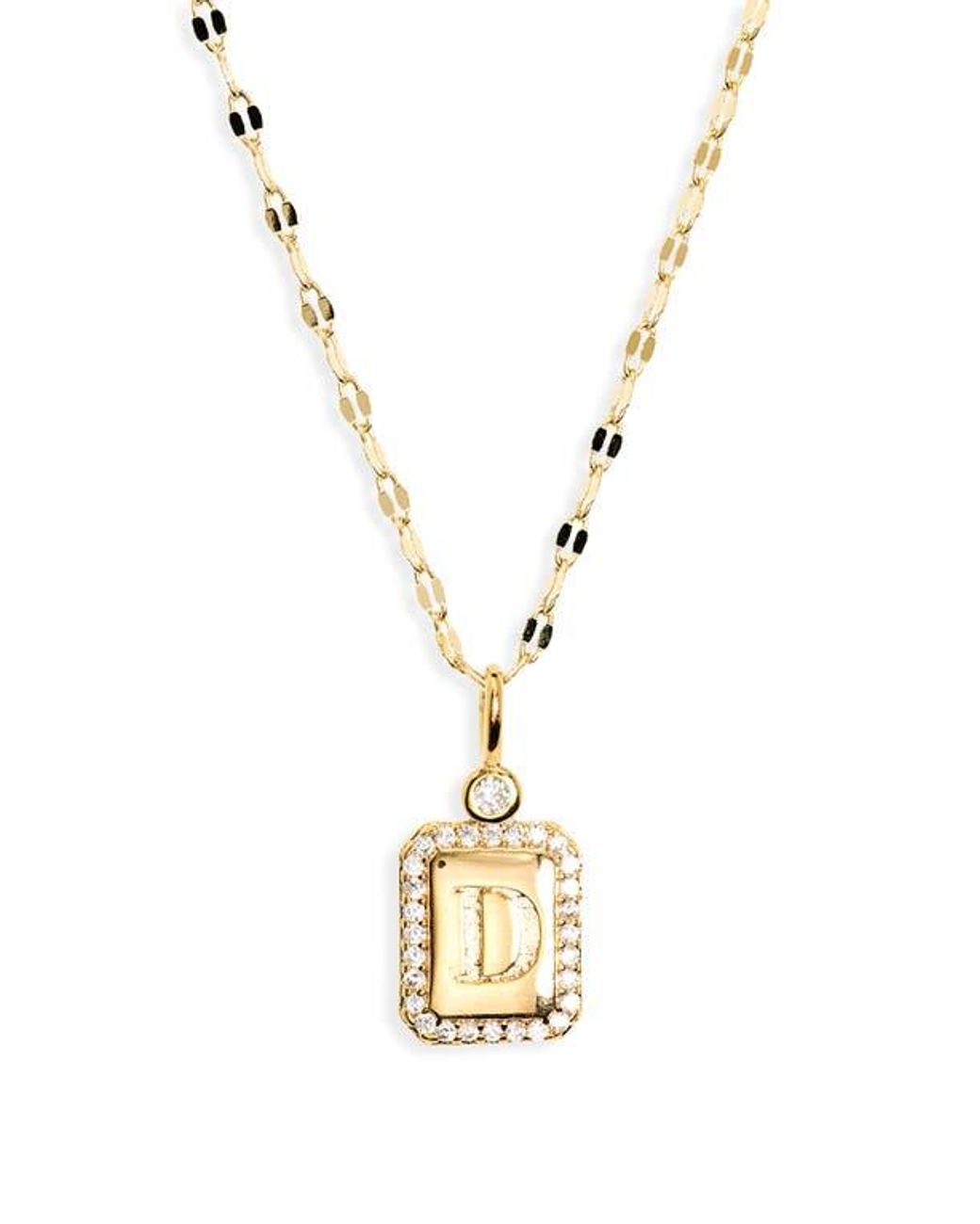Leith Metallic Initial Pendant Necklace