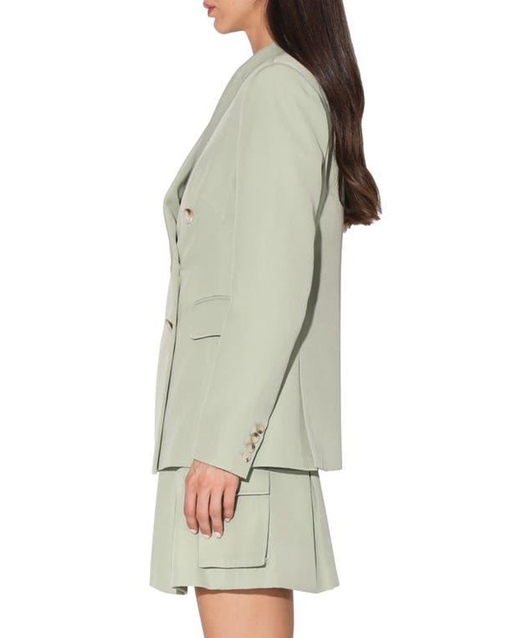 Walter Baker Green Tilda Double Breasted Blazer Jacket