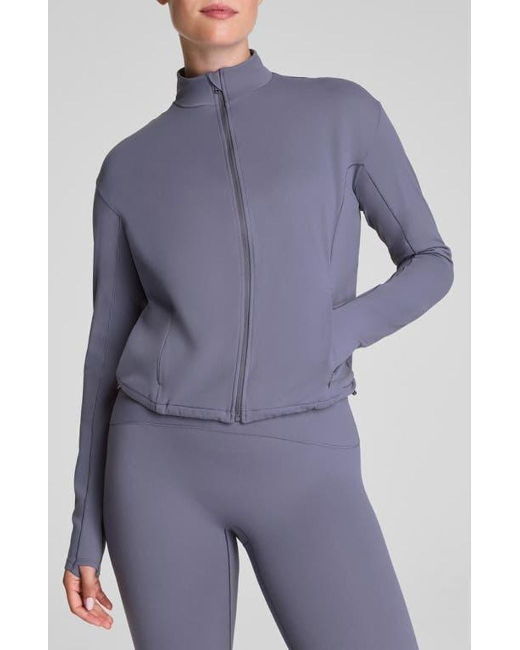 Spanx Purple Brushed Full Zip Jacket