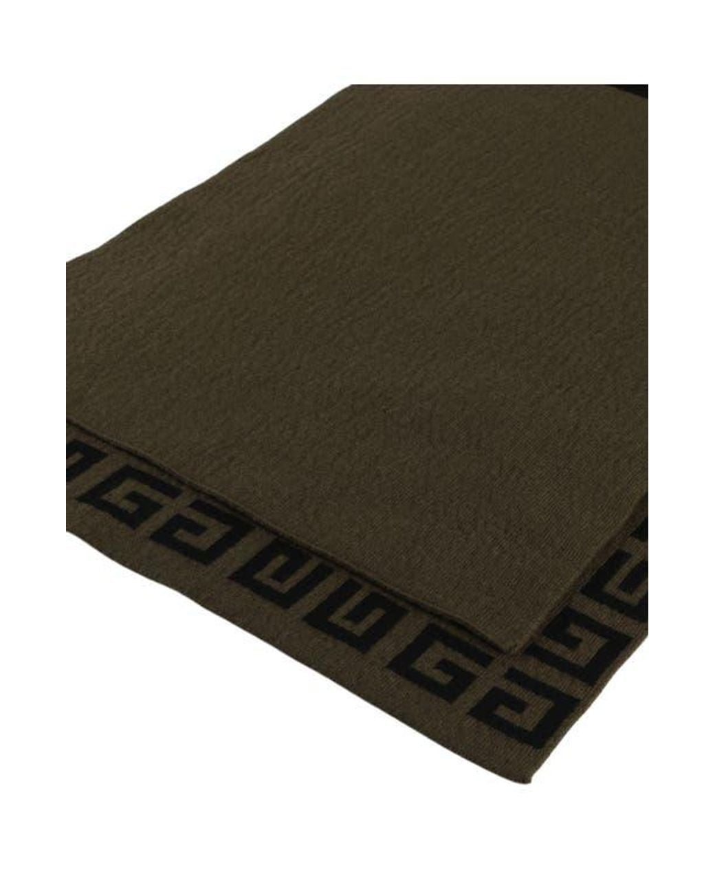 Givenchy Green Double Face 4G Wool & Cashmere Scarf for men