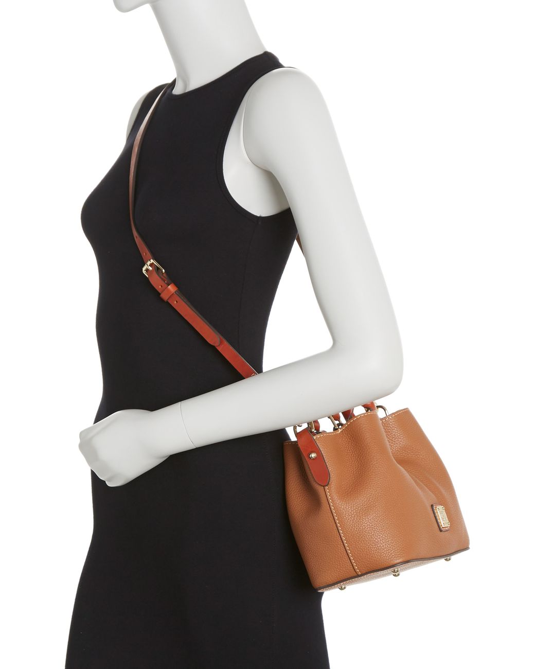 Dooney & Bourke Mini Barlow Convertible Leather Top Handle Bag in Black ...