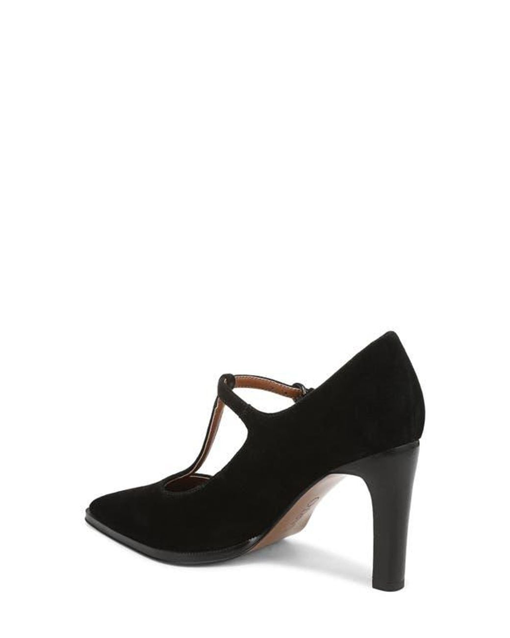 Sarto Black Atley T-Strap Pointed Toe Pump
