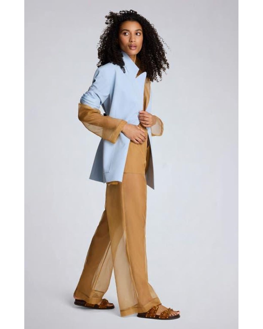 Kenneth Cole Blue Double Breasted Contour Jacket