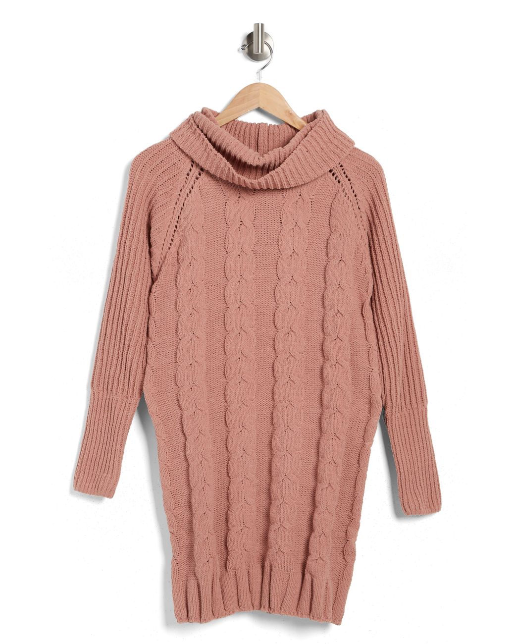 DR2 by Daniel Rainn Cable Stitch Chenille Sweater Dress in Pink | Lyst