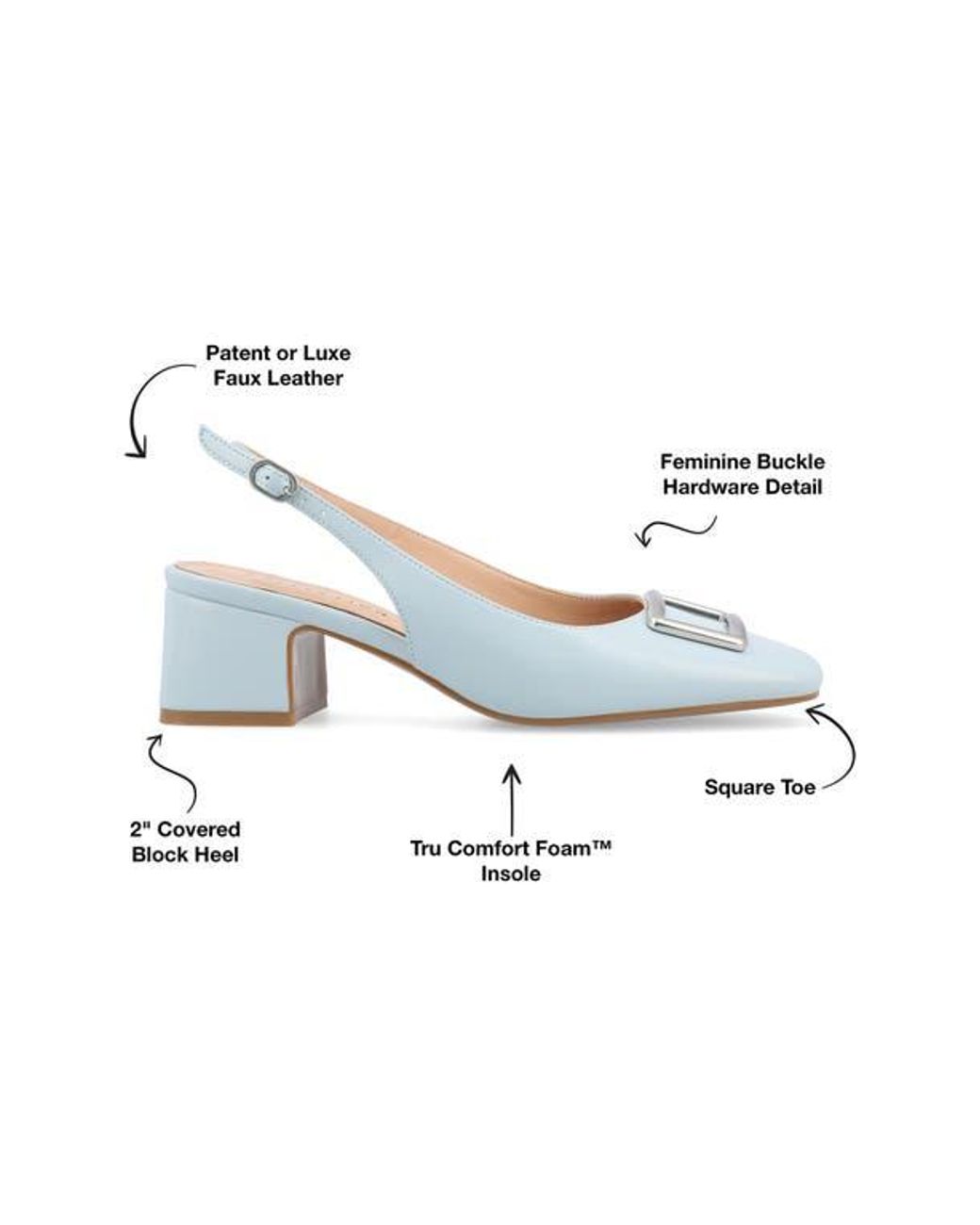 Journee Collection Blue Everlee Slingback Pump