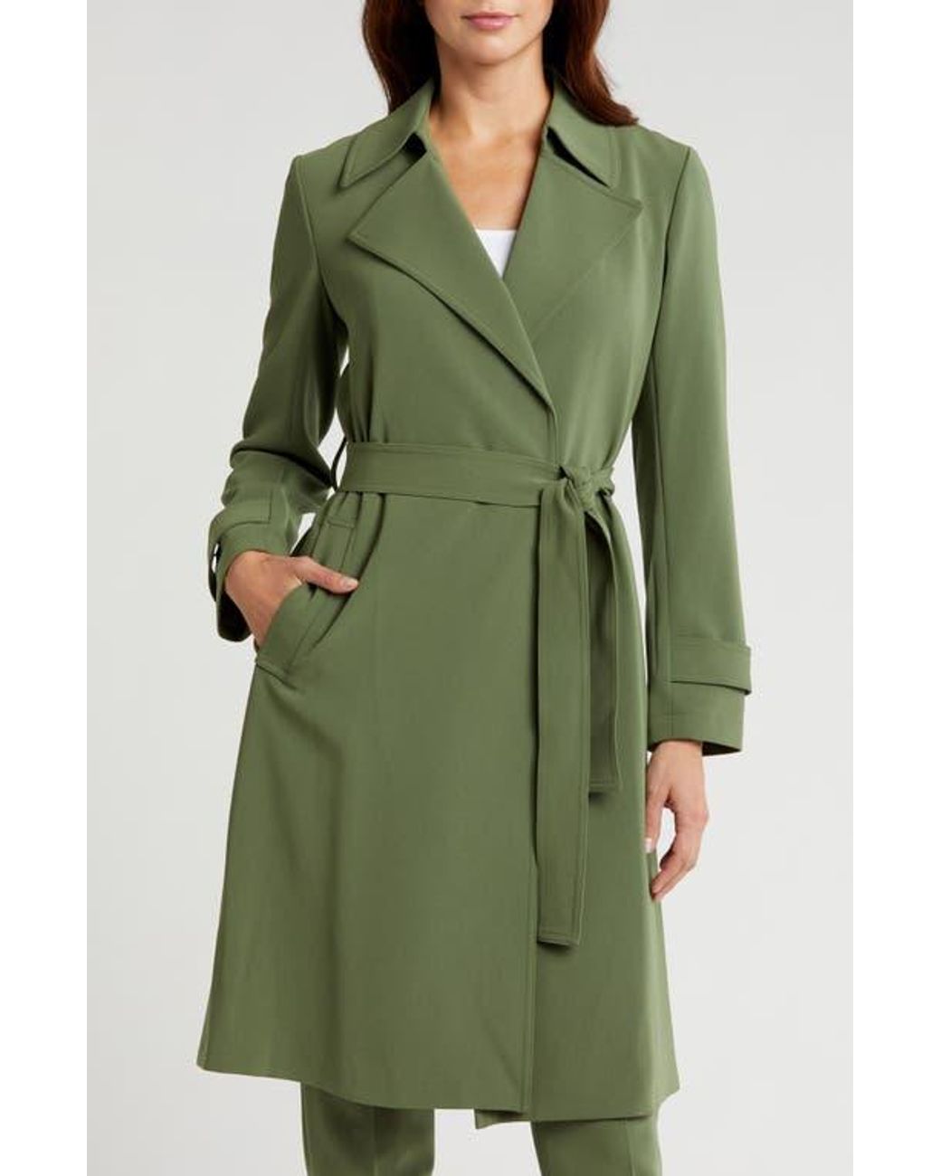 新品未使用 ♡ Theory Admiral Crepe Oaklane CL White Admiral Crepe Oaklane Trench Coat | Theory