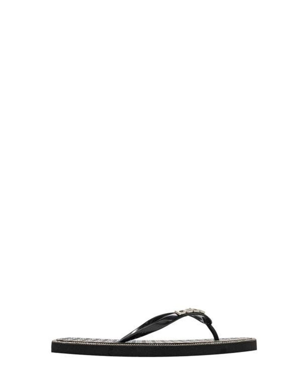 Bebe Gray Logo Print Flip Flop