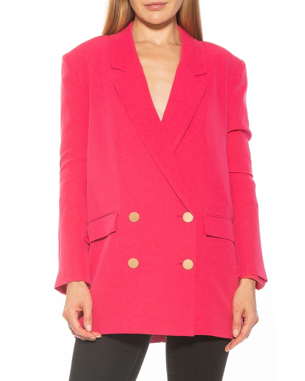 Alexia Admor Ellie Classic Boyfriend Blazer in Pink Lyst