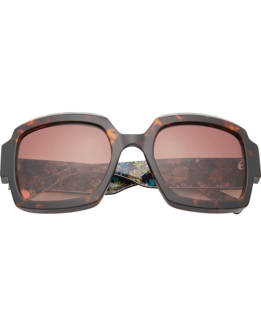 Ted Baker Brown 55Mm Square Sunglasses