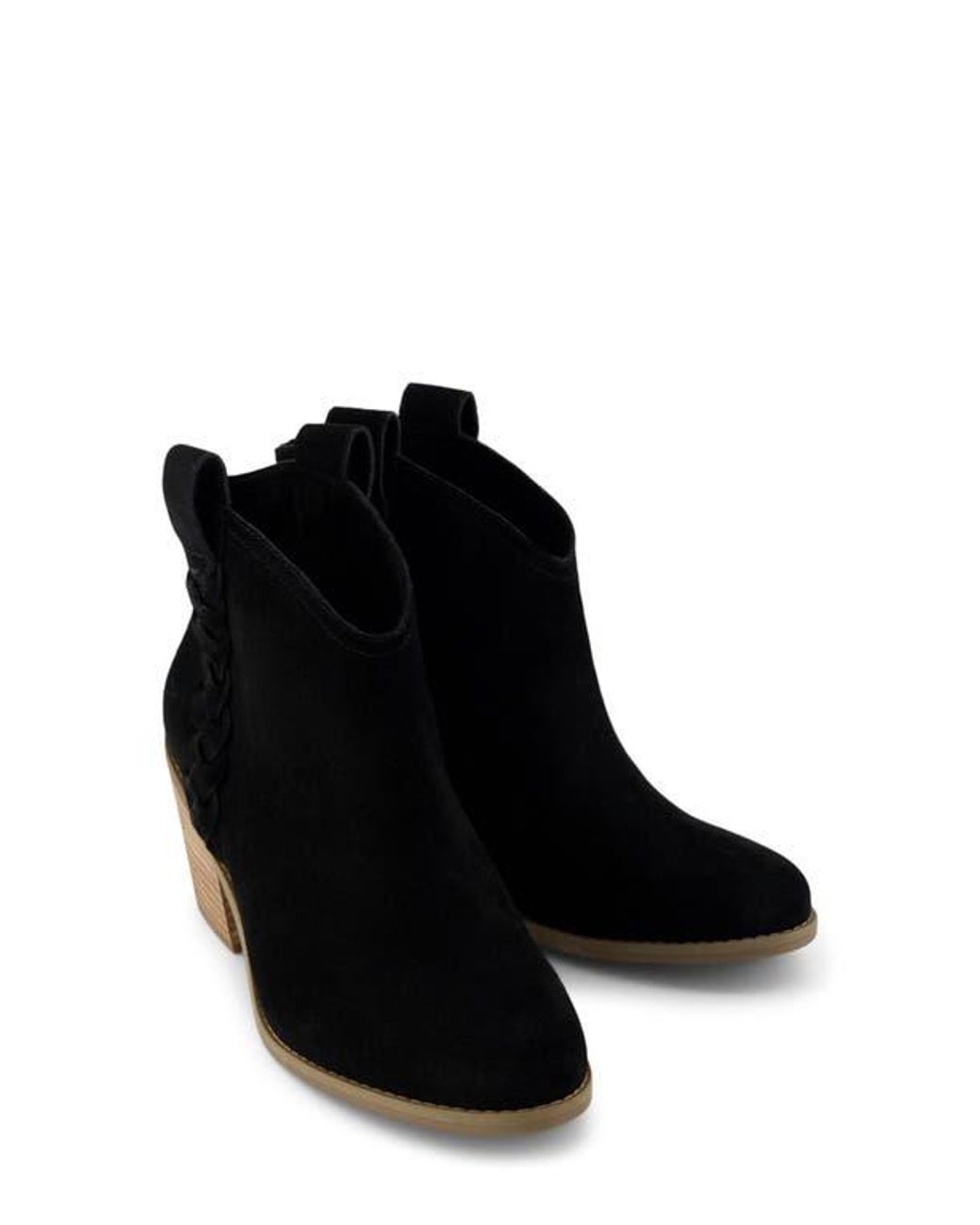 TOMS Black Constance Braid Bootie