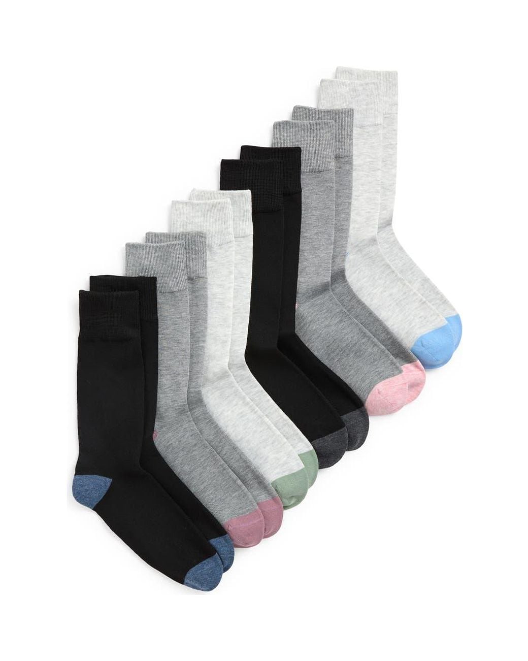 Ted Baker Gray Assorted 6-Pack Crew Socks for men