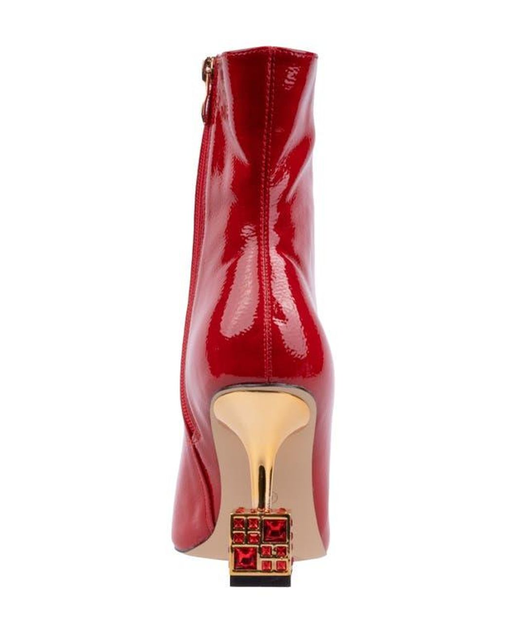 Lady Couture Red Crown Pointed Toe Bootie