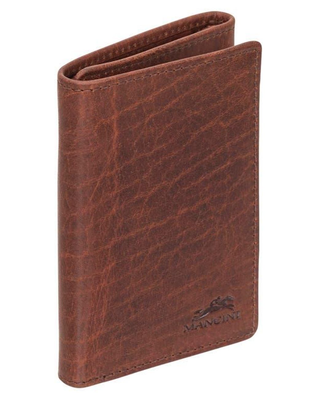 Mancini Brown Rfid Trifold Wallet for men