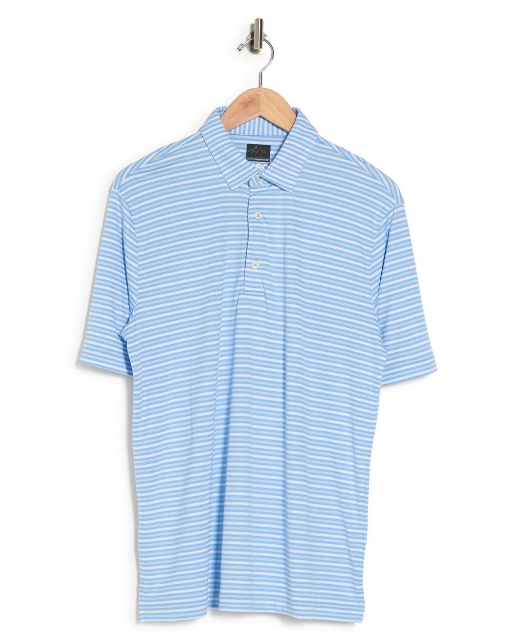 Greg Norman Microlux Stripe Golf Polo in Blue for Men Lyst