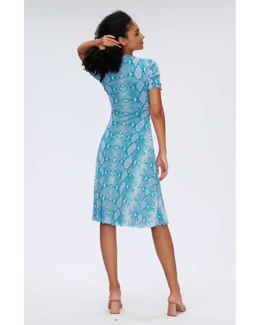 Diane von Furstenberg Blue Koren Reversible Dress
