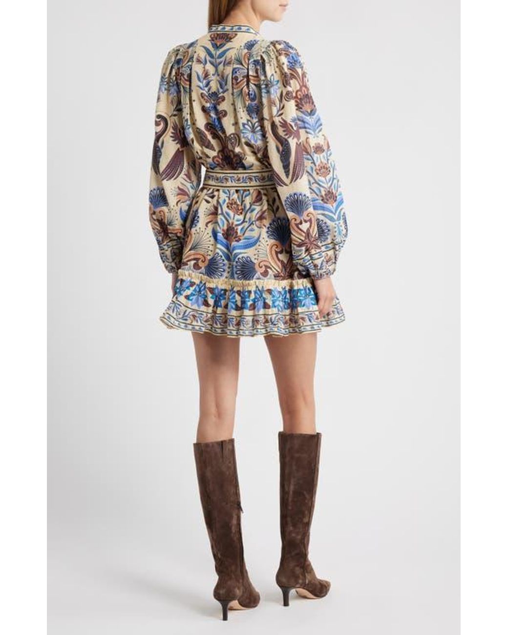 FARM Rio Nature Land Long Sleeve Belted Minidress | Lyst FARM Rio Nature Land Long Sleeve Belted Minidress | Lyst