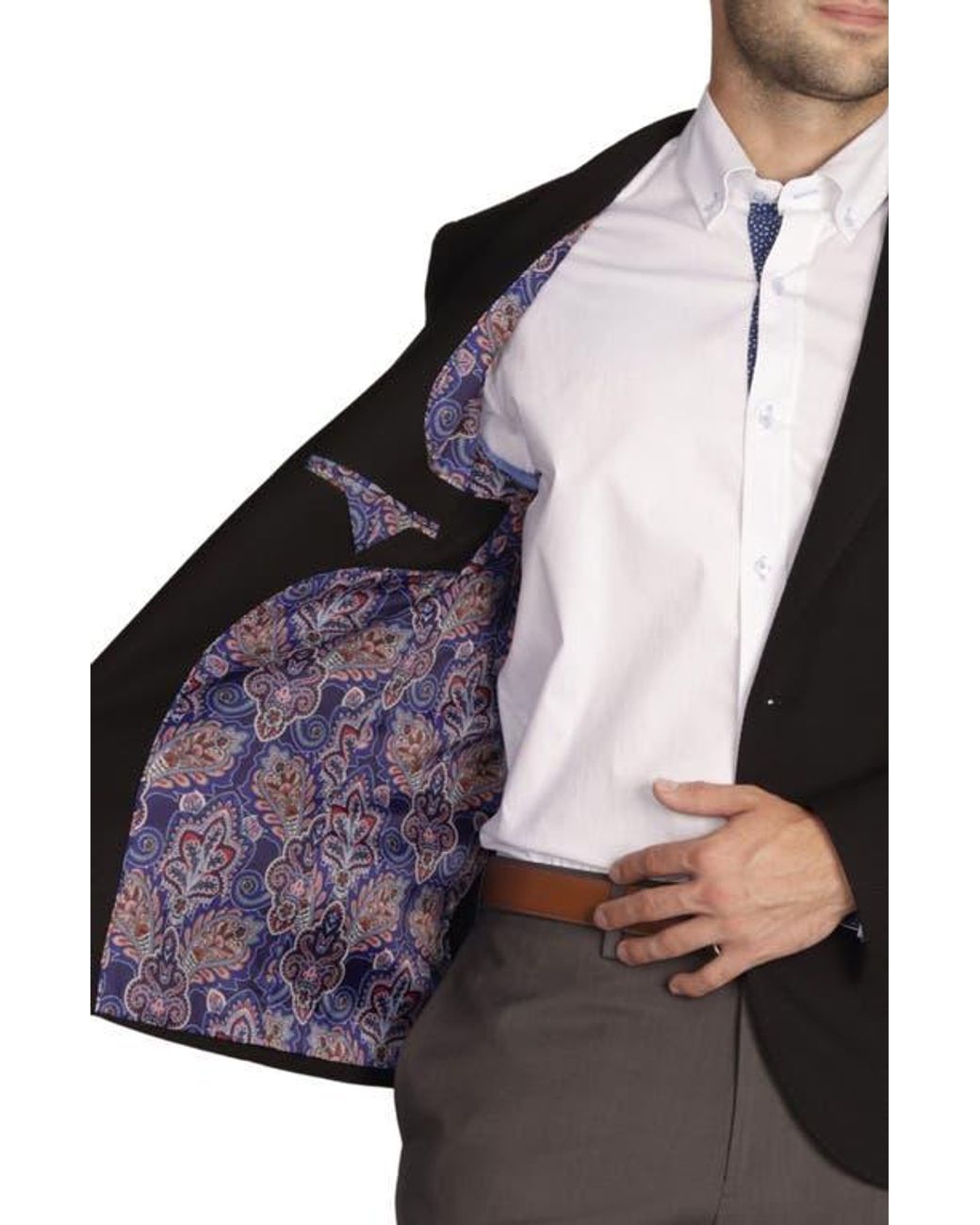 Tailorbyrd Black Solid Textured Sport Coat for men