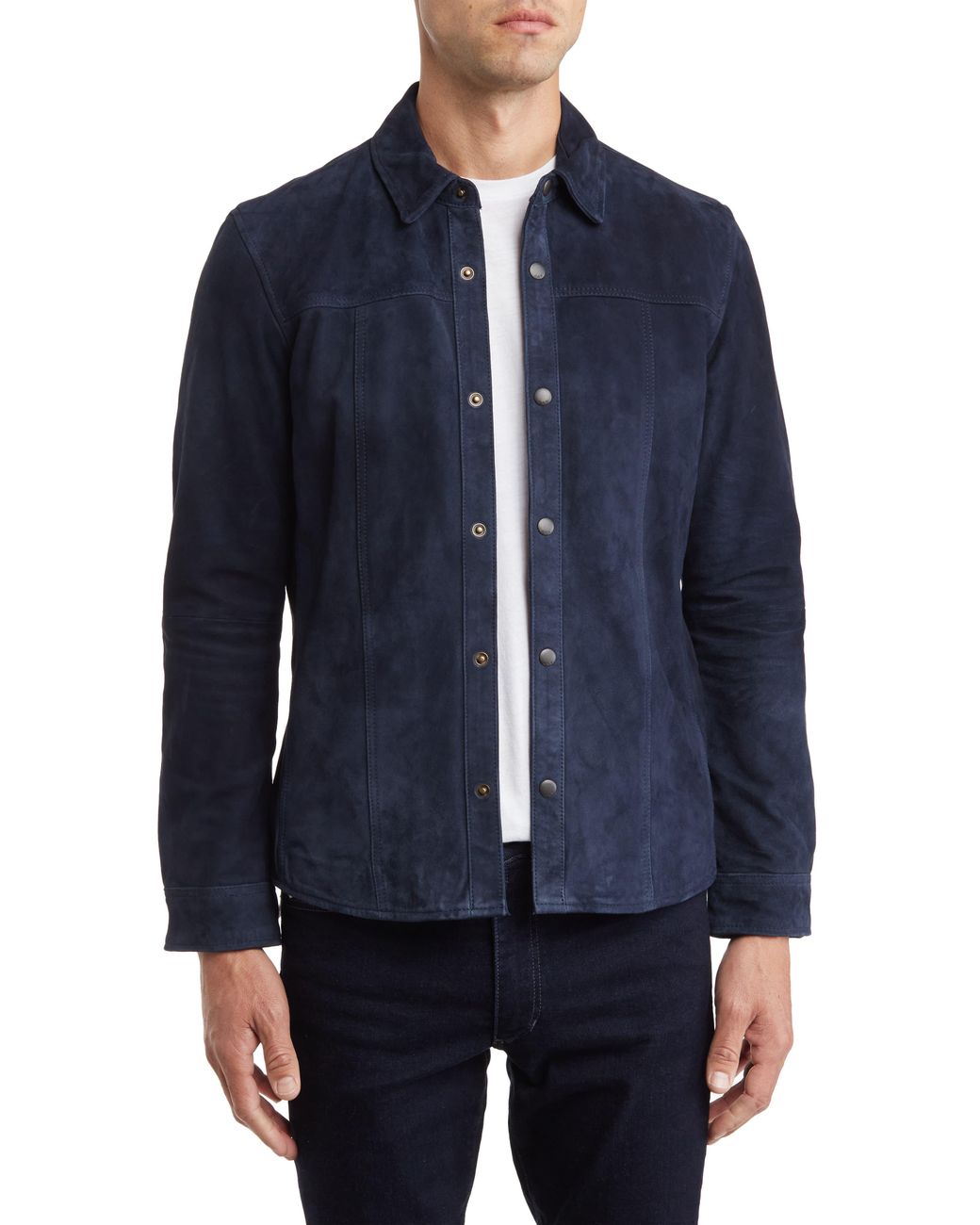 John varvatos suede 2025 shirt jacket