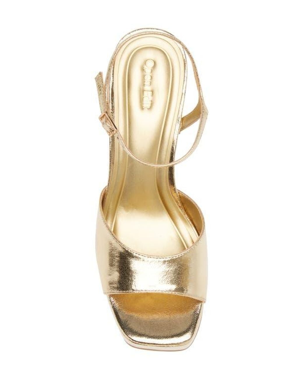 Open Edit Natural Whitney Block Heel Sandal