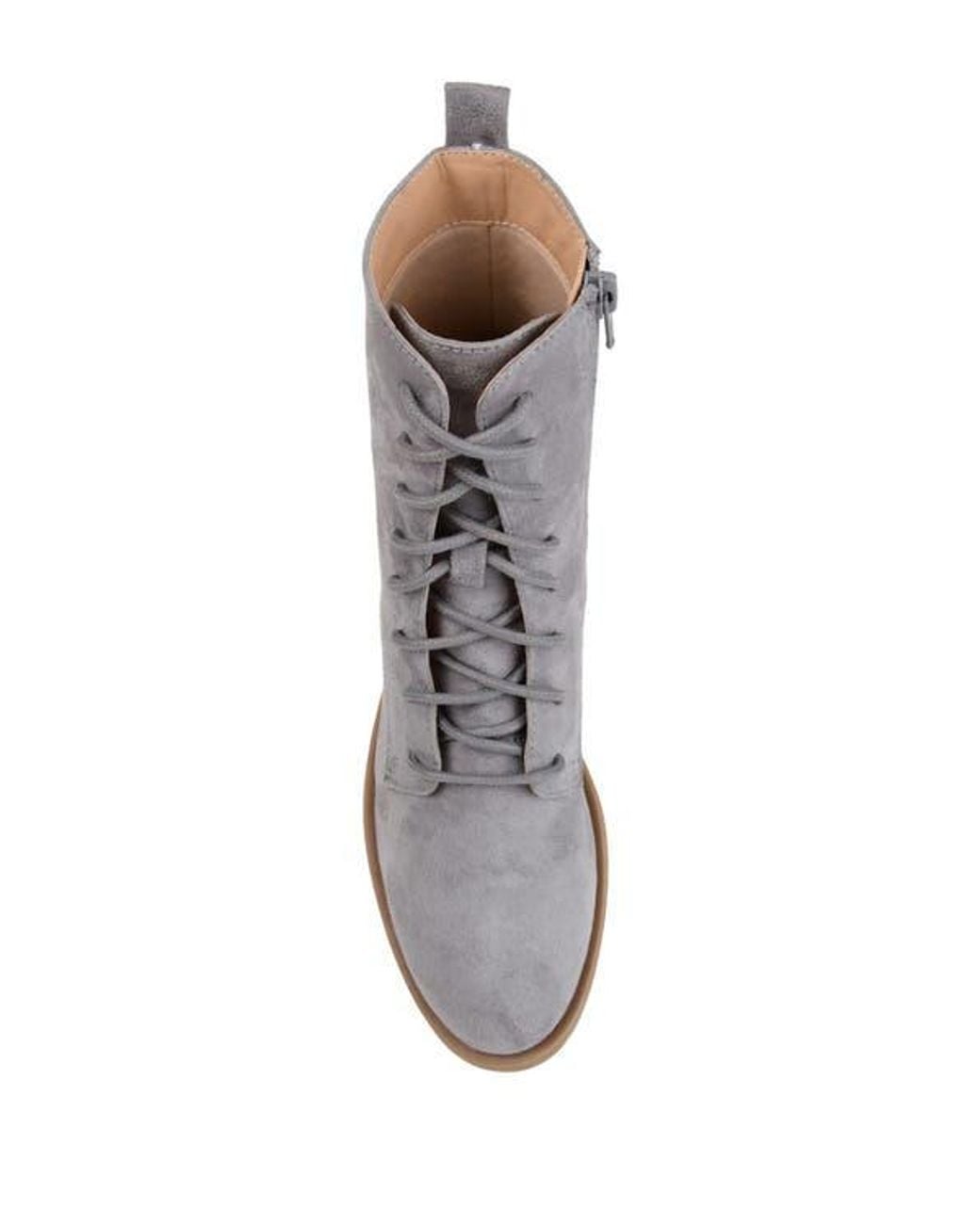 Journee Collection Gray Vienna Combat Boot