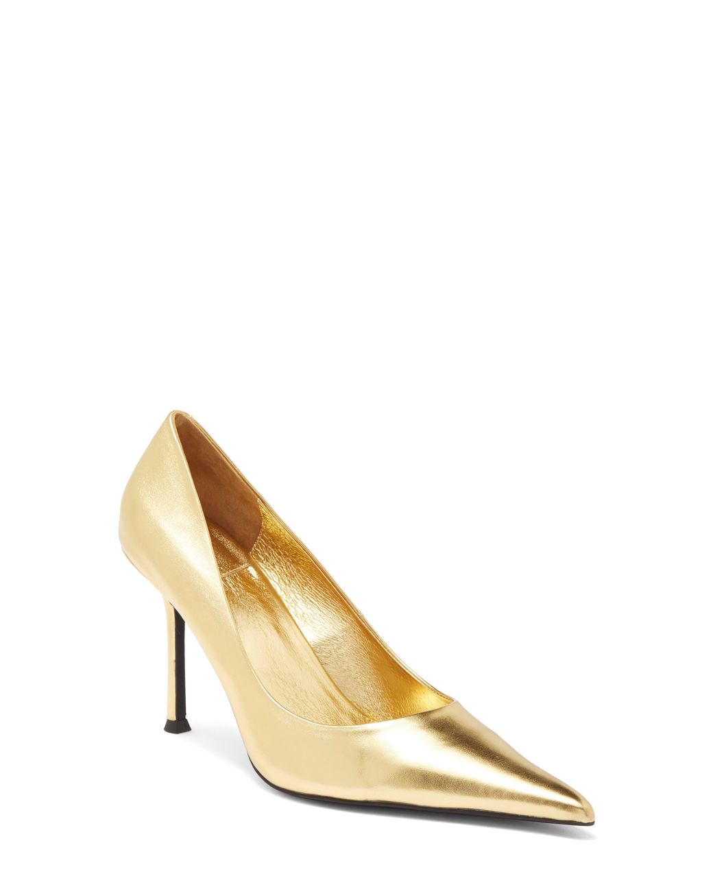 Jeffrey Campbell Risk Pointed Toe Pump in Metallic Lyst