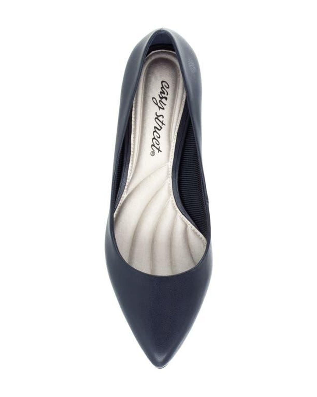 Easy Street Blue Patent Pointed-Toe Pumps