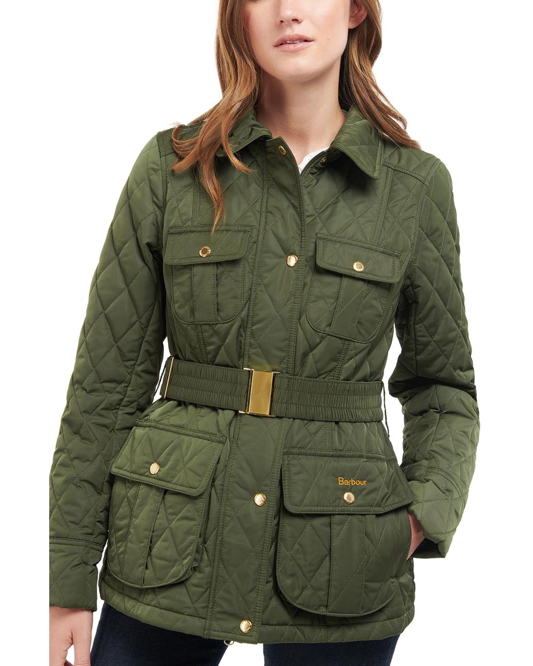 Barbour Belt Defence Quilted Jacket in Green | Lyst