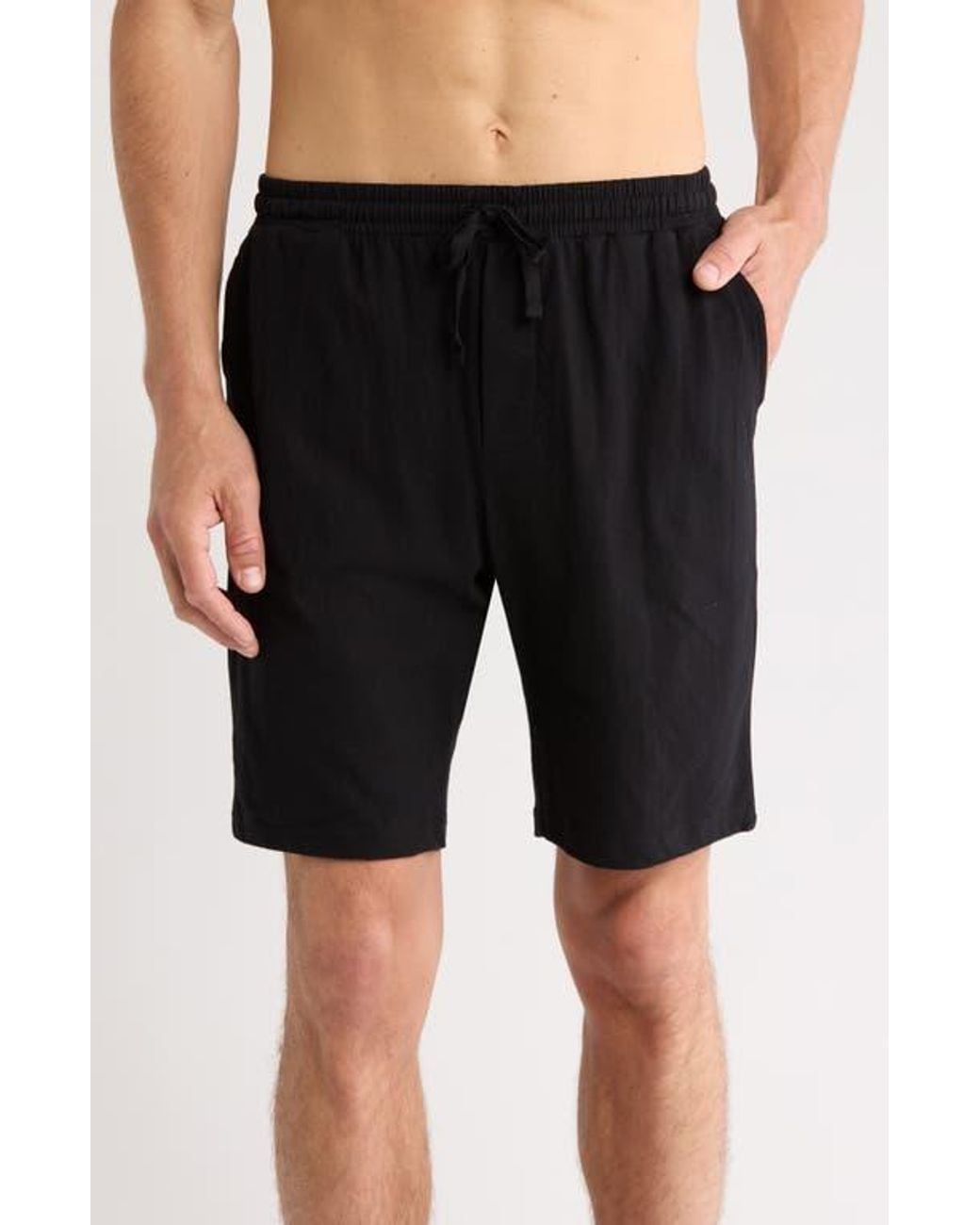 Nordstrom Rack Black Cotton Basic Sleep Shorts for men