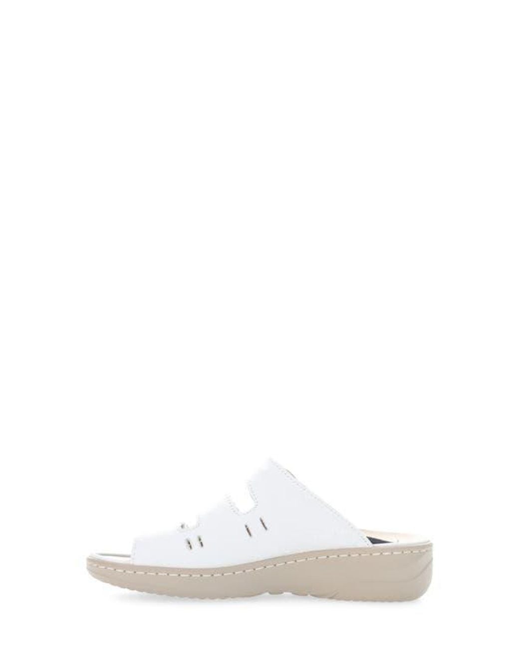Propet White Breezy Walker Slide Sandal