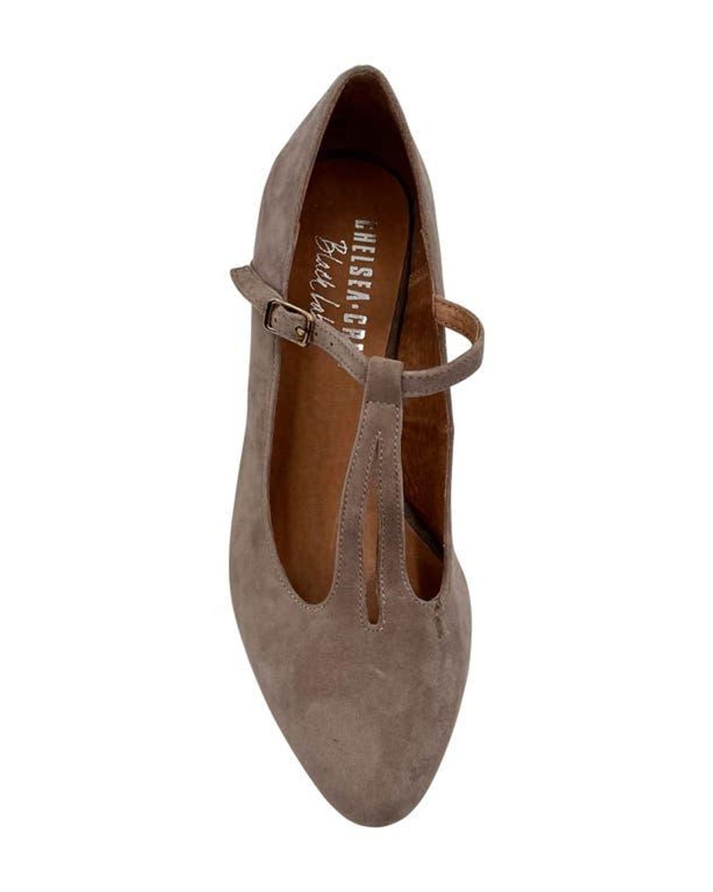 Chelsea Crew Brown Gin T-Strap Pump