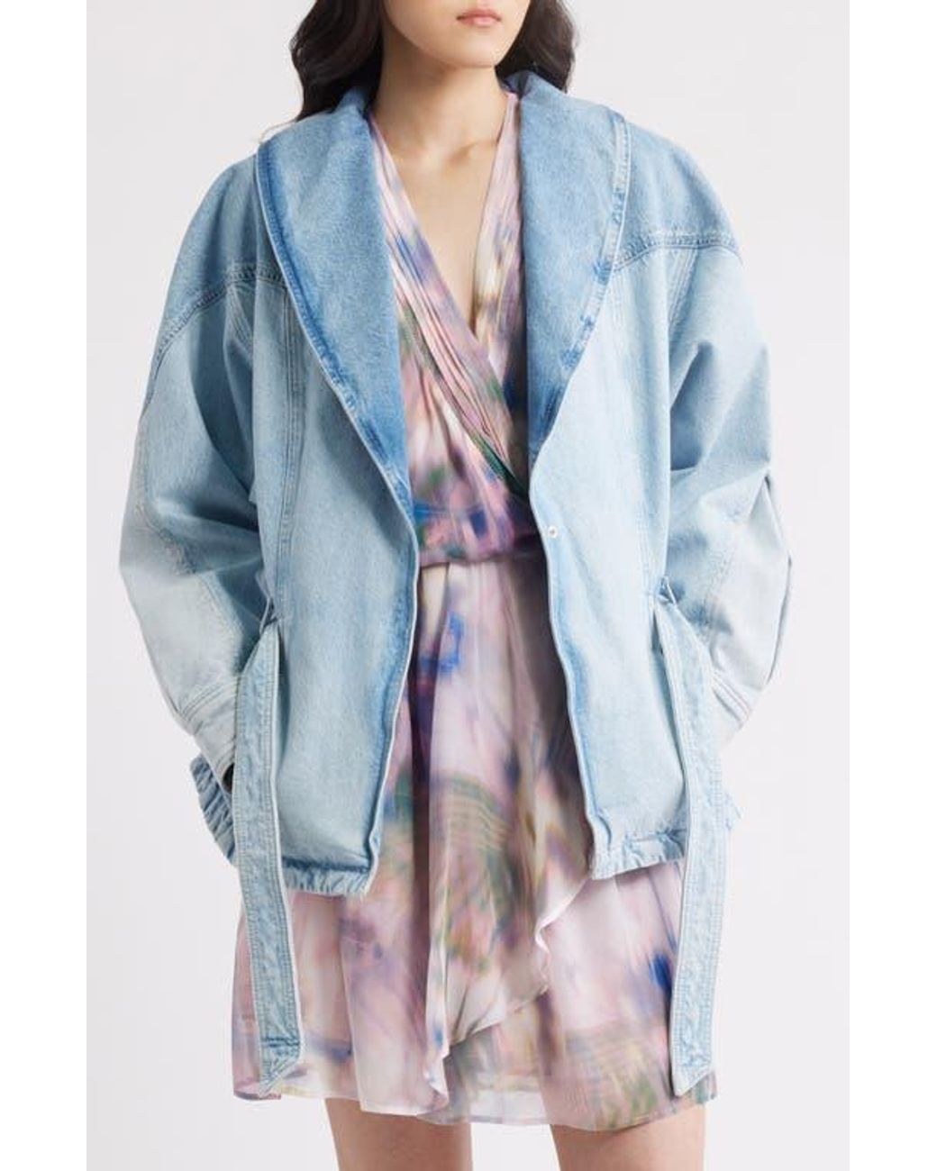 Boss Blue Paneled Denim Jacket