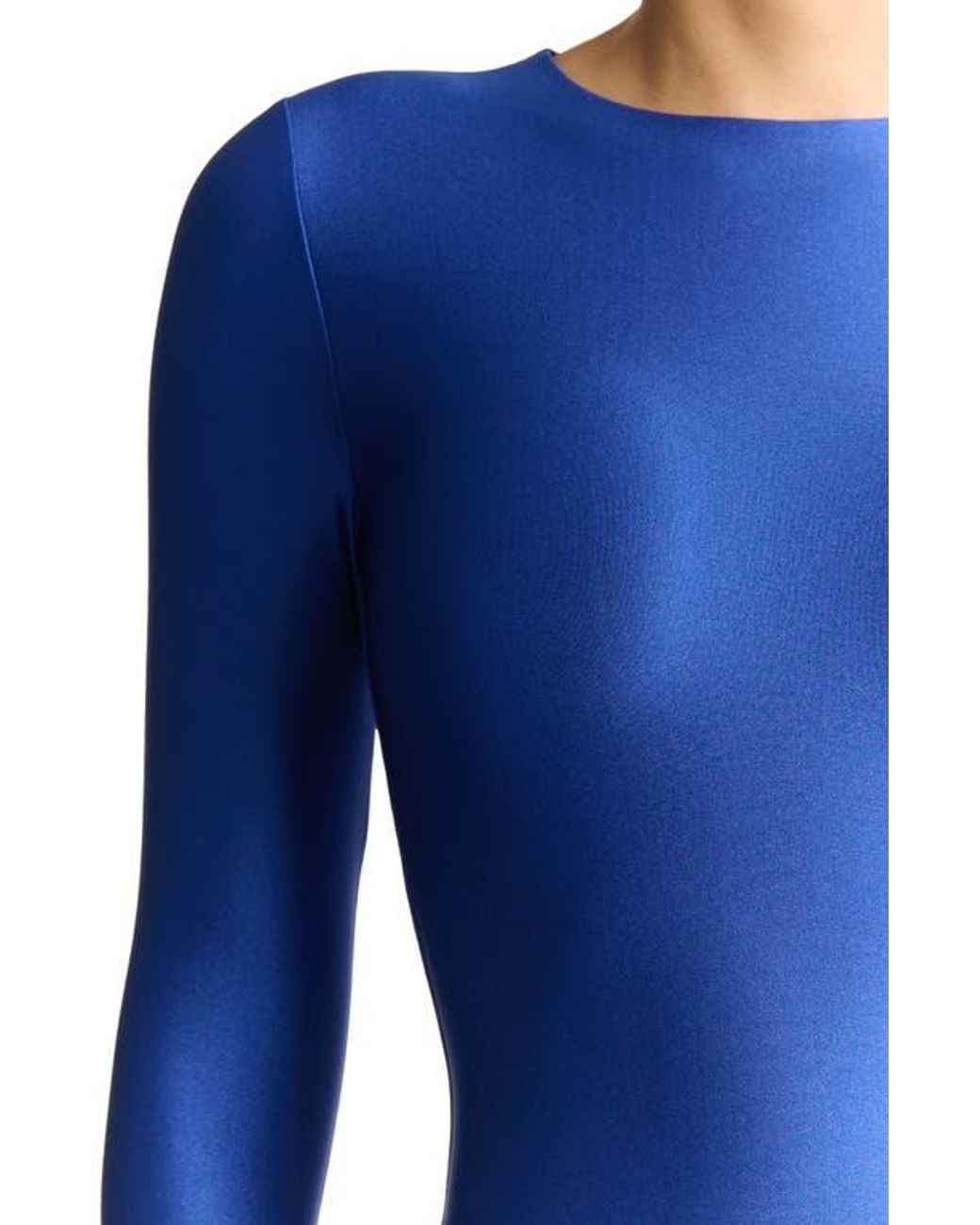 Naked Wardrobe Long Sleeve Body-Con Minidress in Blue | Lyst