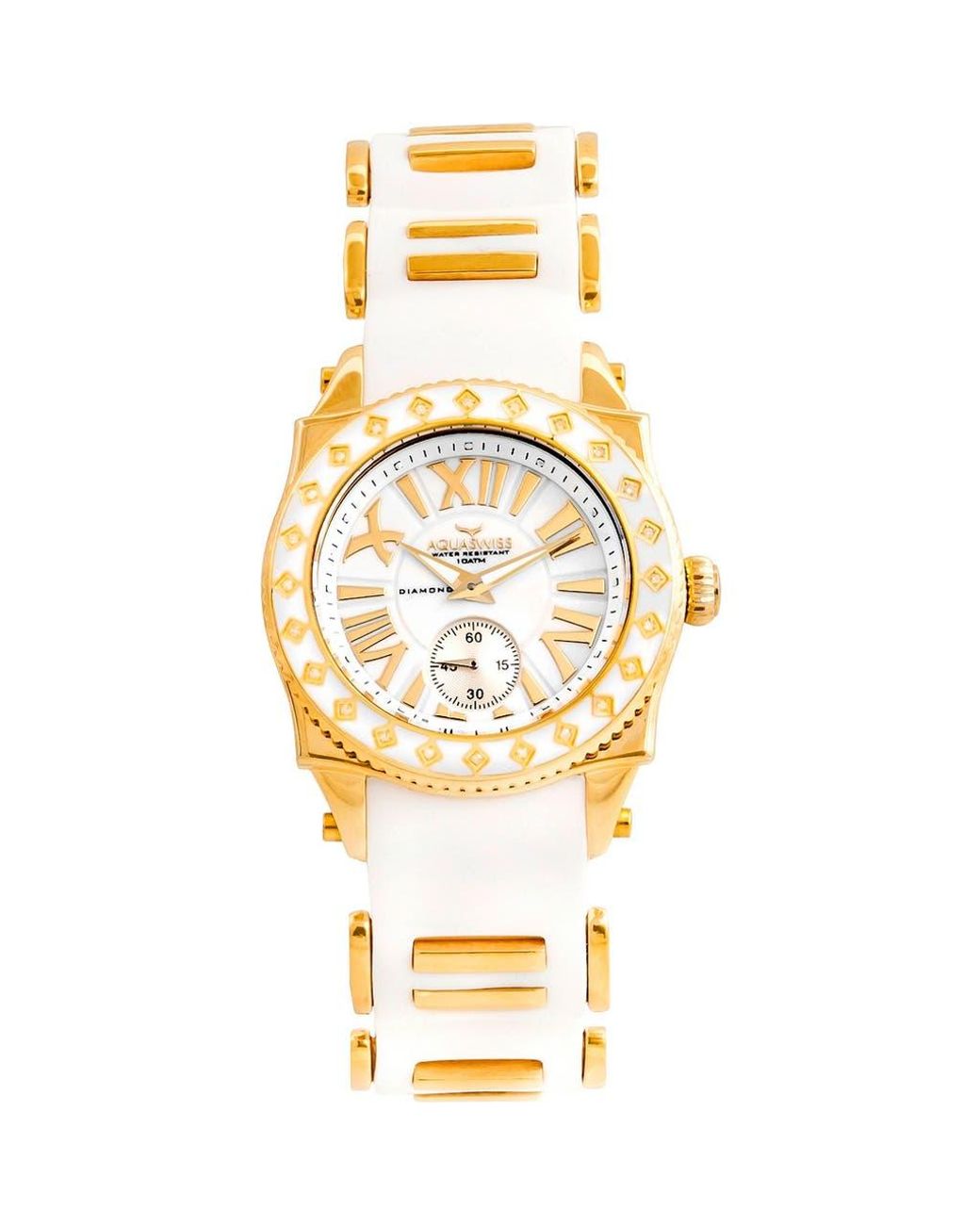 Aquaswiss Swissport L24 Diamond Sporty Watch 44Mm in Metallic Lyst