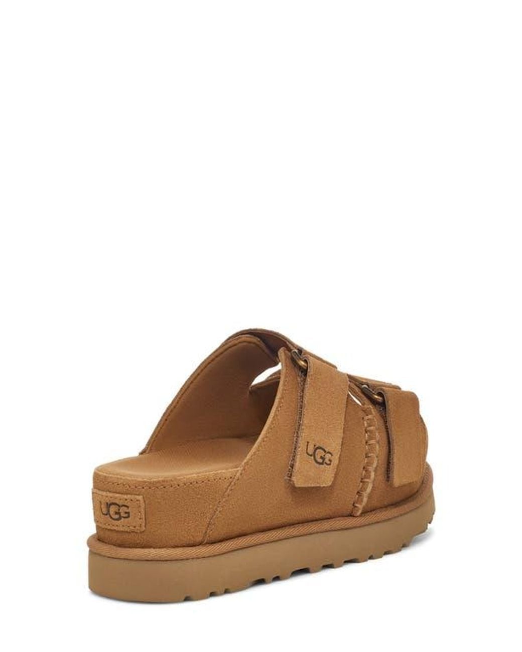 Ugg Brown Goldenstar Platform Slide Sandal