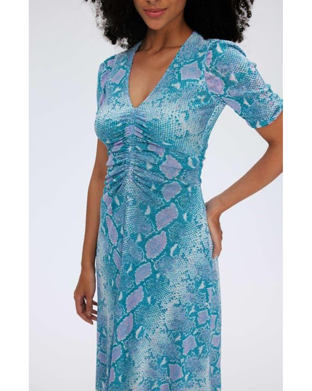 Diane von Furstenberg Blue Koren Reversible Dress