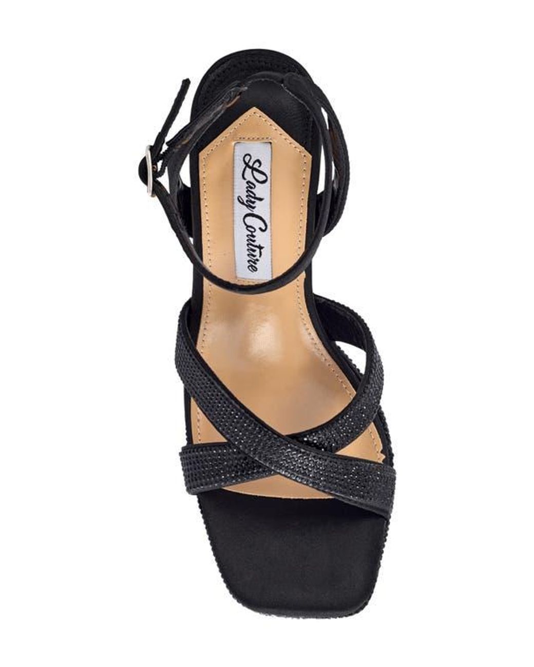 Lady Couture Blue Rhinestone Platform Sandal