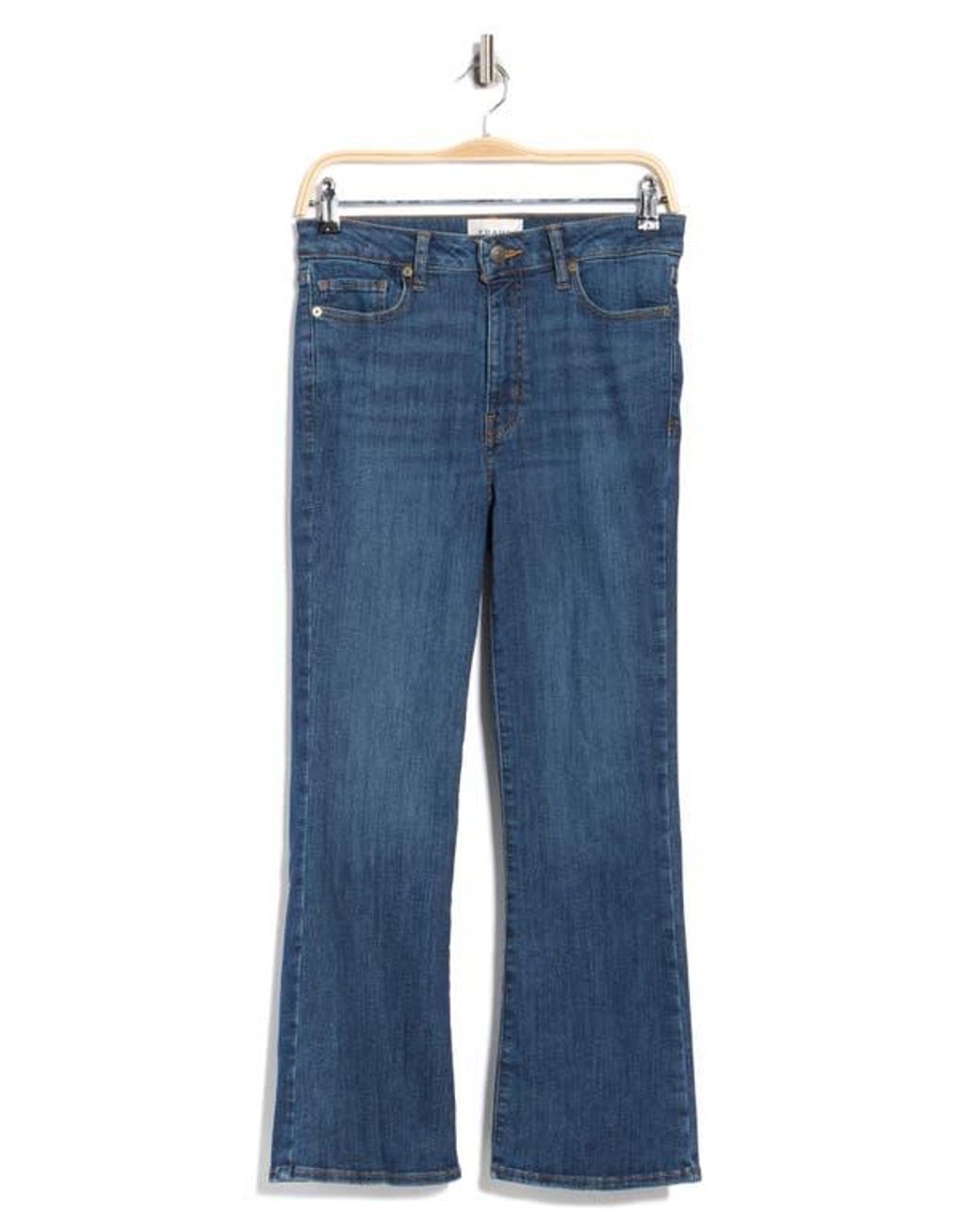 FRAME Blue Le Cropped Mini Bootcut Jeans