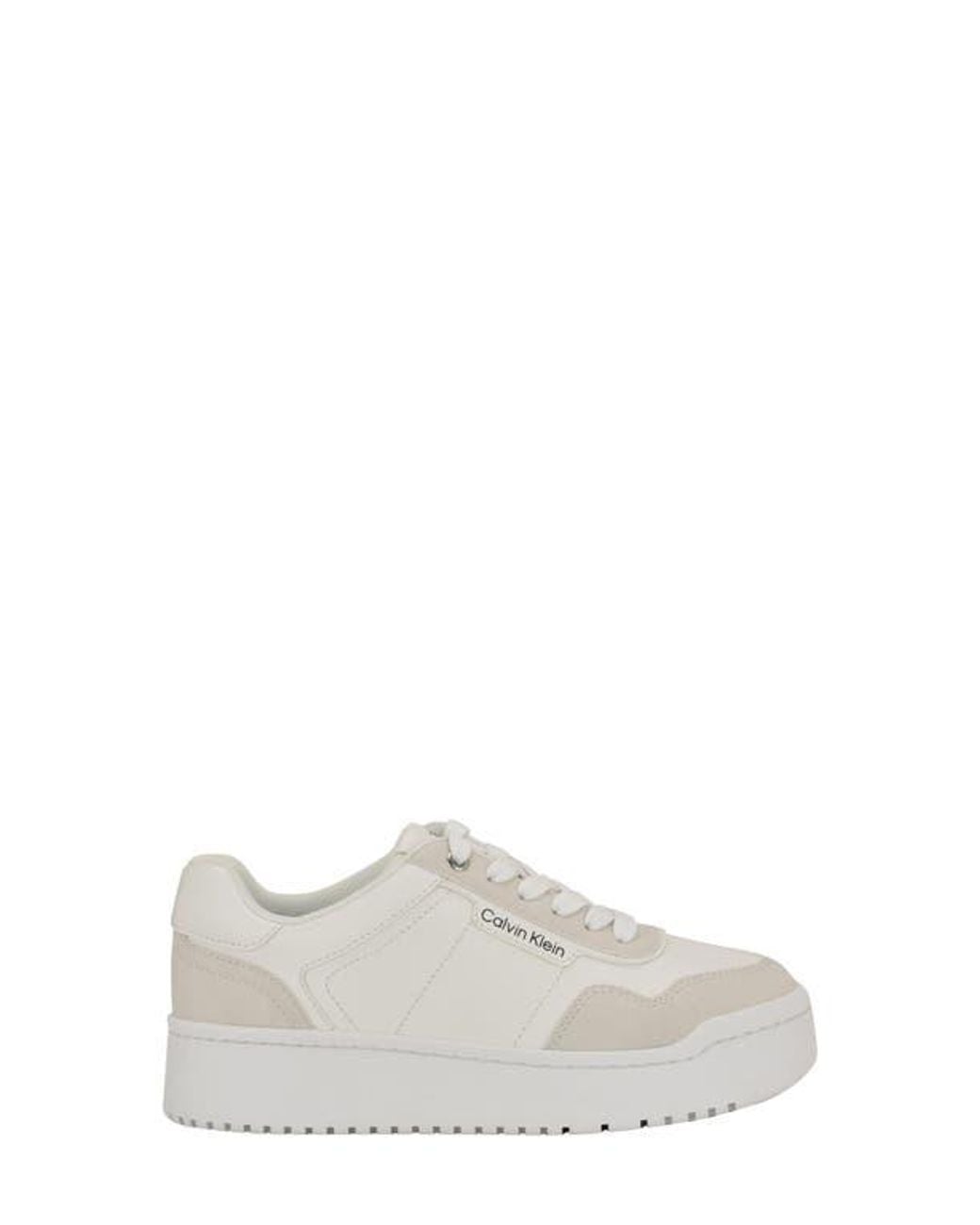 Calvin Klein White Adryen Lace-up Sneakers