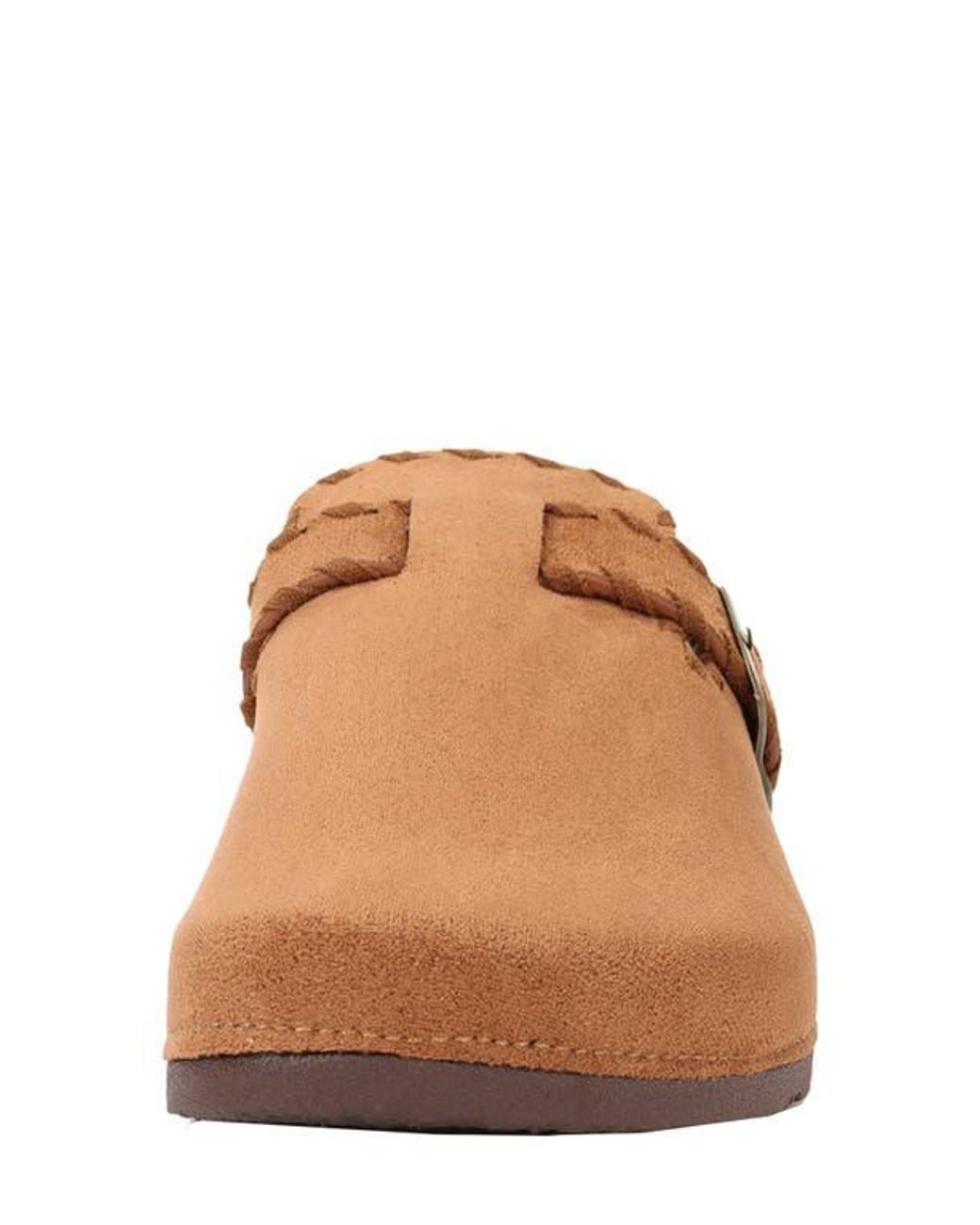 Seven7 Brown Stitched Mule