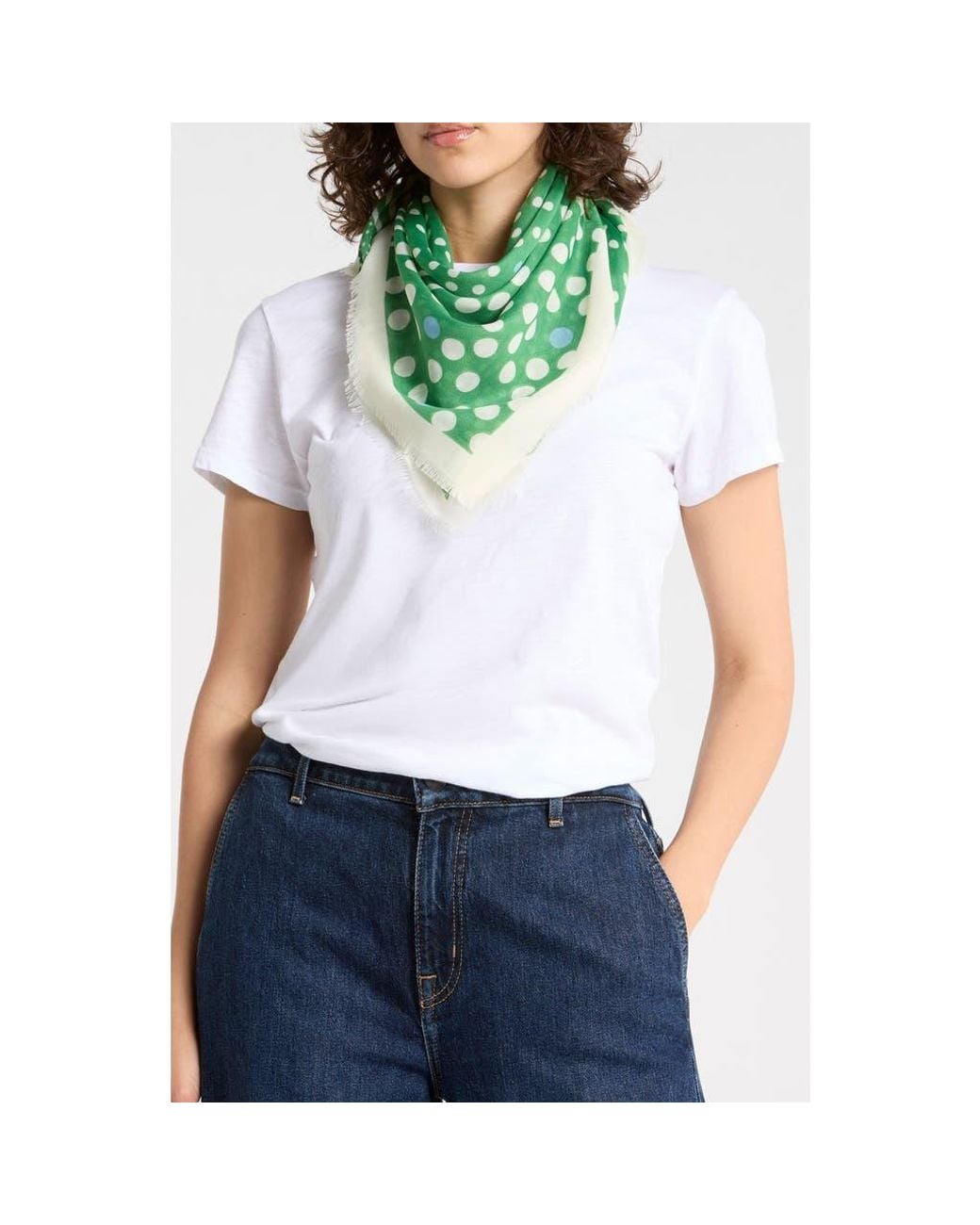 BCBGeneration Green Polka Dot Scarf