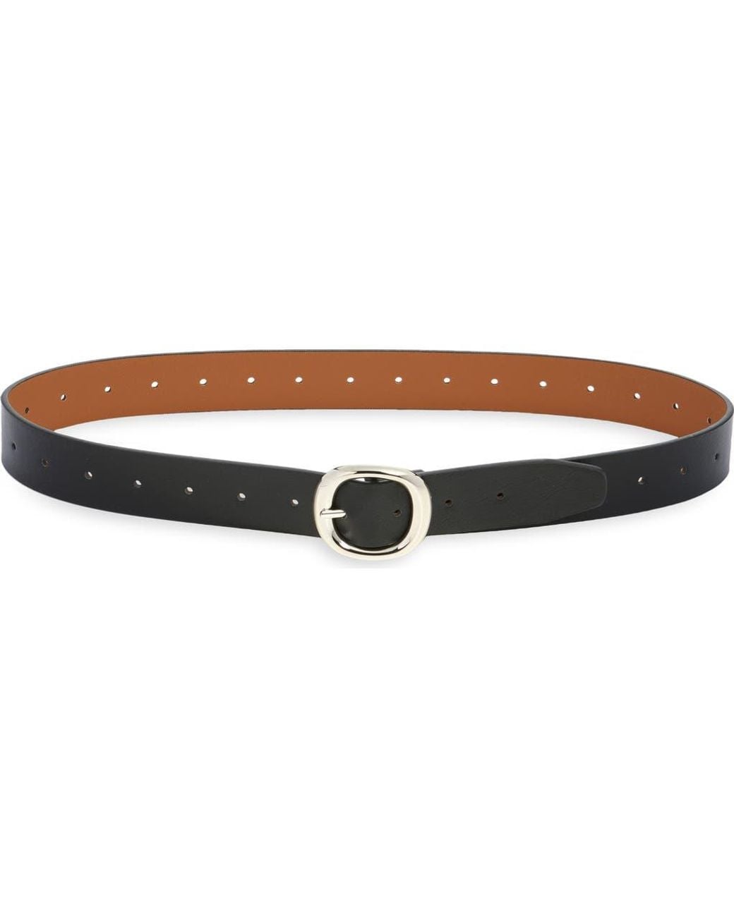 Steve Madden Brown Reversible Faux Leather Belt